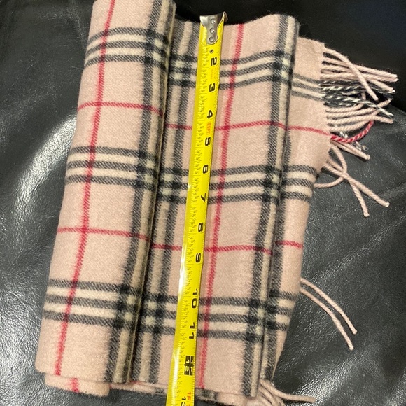 Burberry London authentic 80” long scarf cashmere England classic print - Picture 15 of 16